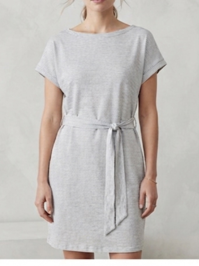 Striped Tie Waist T-Shirt Dress Xl Nwot